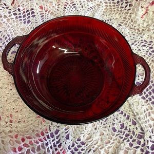1940’s Coronation Royal Ruby by Anchor Hocking Large Fruit Bowl
